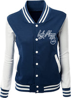 LADY MONEY CLOTHING VARSITY MONEY JACKET (NAVY BLUE)