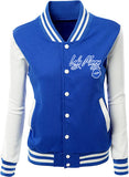 LADY MONEY CLOTHING VARSITY MONEY JACKET (ROYAL BLUE)