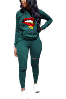 DISTRESS MONEY JOGGER COMBO SET (GREEN)