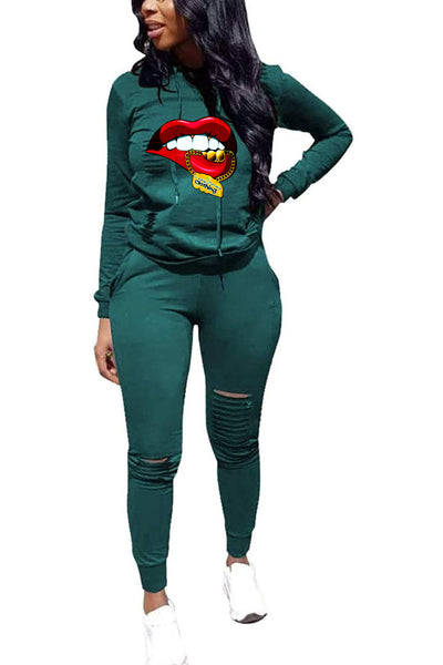 DISTRESS MONEY JOGGER COMBO SET (GREEN)