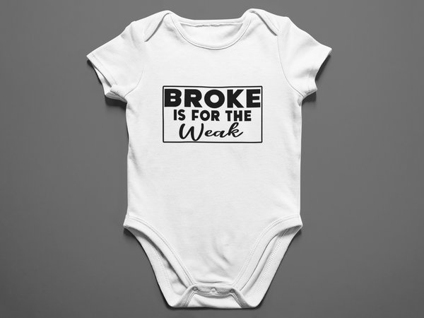 NO BROKE PRINCESS MONEY BABY ONESIES MONEY (WHITE)