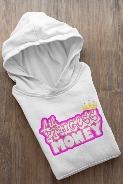 LIL PRINCESS MONEY HOODIE (WHITE)