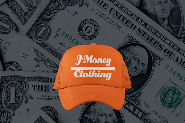 SHORT CHANGE TRUCKER MONEY HAT (ORANGE)