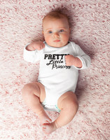PRETTY LITTLE PRINCESS BABY ONESIES MONEY (WHITE)